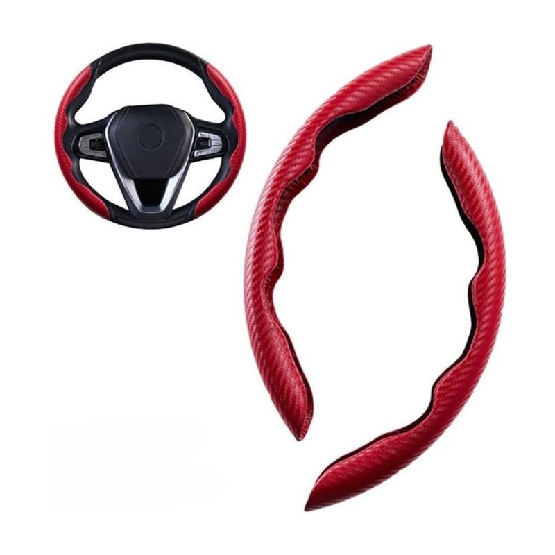 Set of 2 Carbon Fiber Car Steering Wheel Cover