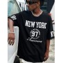 T shirt New YORK Noir avec un design modern Oversize et style unique