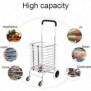 Foldable trolley with wheel, lightweight and stainless steel frame