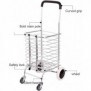 Foldable trolley with wheel, lightweight and stainless steel frame