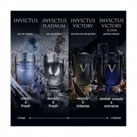 Invictus Victory by Paco Rabanne for Men 3.4 oz Eau de Parfum Extreme Spray