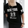 copy of T shirt New YORK Black with a modern Oversize design and unique style