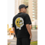 T SHIRT emoji skeleton NOIR AVEC UN DESIGN MODERN FIT ET STYLE UNIQUE