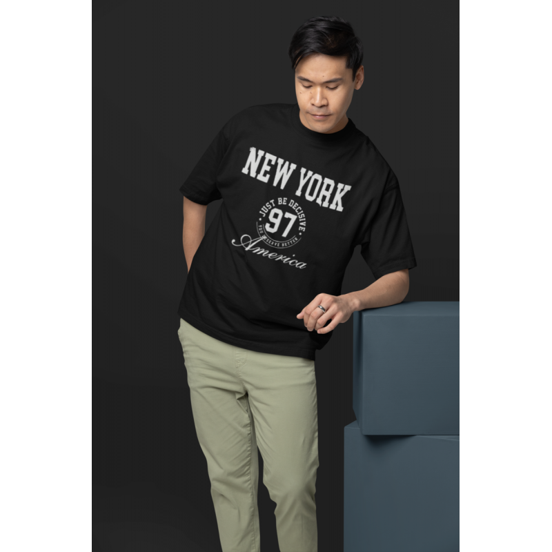 T SHIRT simple new york 23 NOIR AVEC UN DESIGN MODERN FIT ET STYLE UNIQUE