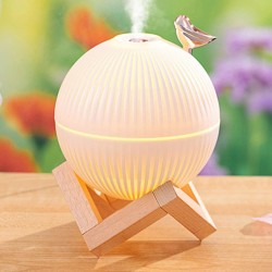 Lampe lune avec humidificateur d'air d'oiseau, diffuseur de parfum de pulvérisation automatique, brumisateur USB, diffuseur