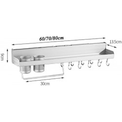 MHBGX Étagère de Rangement, Support de Cuisine En Aluminium, Installation Murale, Support de Bouteille de Danse Avec 2 Bâtons