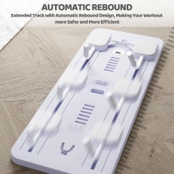 Planche abdominale multifonctionnelle avec bandes de résistance et tapis de genou, rouleau abdominal à rebond automatique avec