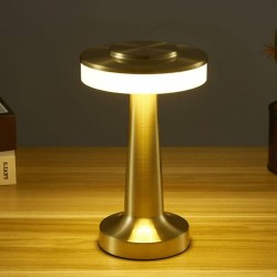 BMTLFG Lampe de table LED - Charge USB - Intensité variable - Café - Hôtel - Veilleuse (doré)