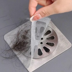 Hexeh Disposable Hair Drain Stickers,Disposable Shower Drain Hair Catcher Mesh Stickers,Disposable Drain Hair Catcher,Disposable