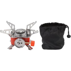 Cuisinière à Gaz d'extérieur, Mini Cuisinière Carrée Pliable et Portable, avec Sac à Dos et Poêles de Randonnée pour Camping