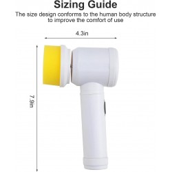GMtes Épurateur à Rotation électrique, Outil de Nettoyage Domestique Brosse de Nettoyage électrique avec 3 têtes de Brosse de