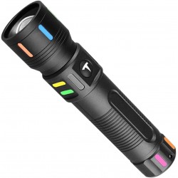 Zoom Flashlight - Powerful Handheld Flashlight - Zoomable Water Resistant Zoom Flashlight for Night Lighting, Biking, Camping,