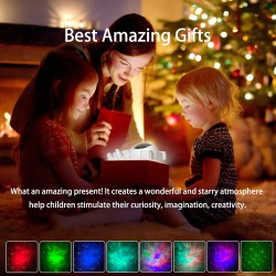 Lifelike Galaxy Projector Light, Astronaut Starry Nebula Lamp, Star Night Light, Timer and Remote,360° Adjustable, for Kids