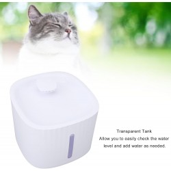 Fontaine d'eau pour Chat, Fontaine d'eau Automatique Transparente pour Chat, Distributeur d'eau pour Chien, Bol d'eau pour Chat,