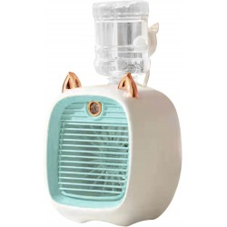 Ventilateur de climatiseur portable pour enfants, mini refroidisseur d'air évaporatif rechargeable en 3 vitesses, ventilateur et