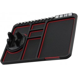 Plateau Tableau Bord Voiture, Tapis Antidérapant en Silicone, Tapis de Rangement pour Tableau de Bord, Support de Téléphone pour