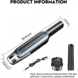 MDYH Vaccin Contre la Voiture Ligne de Poche 15000Pa Aspirateur de Voiture sans Fil 200w Cyclone Puissant Aspiration