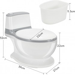 Ikodm Siège de toilette pour bébé, pot pour enfant, type de tiroir Baby Potty, entraîneur de toilette avec poignées, coussin en