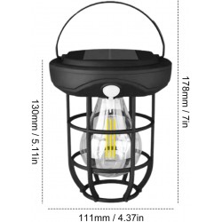 Lanterne LED pour extérieur – Lampes solaires rechargeables étanches | Lanterne d'extérieur multifonctionnelle à haute