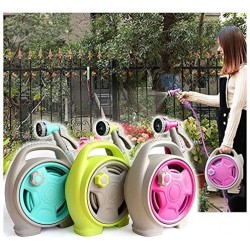 Dratal Mini Portable Tuyau De Jardin Tuyau Bobine Panier avec Pistolet À Eau Ensemble Agricole Maison Jardin De Stockage Costume