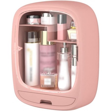 HQW Étagère cosmétique Murale, Armoire de Salle de Bain Suspendue en matériau PP pour cosmétiques et Fournitures d'hygiène,