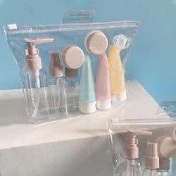 SHUIXIN Lot de 11 flacons de cosmétiques rechargeables avec pulvérisateur à pression Outils de maquillage pour voyages