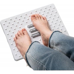 Repose-pieds ergonomique sous le bureau, repose-massage pour les pieds avec coussinet antidérapant et rouleaux massage,