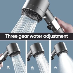 German Multifunctional Massage Shower, Handheld Shower Head with Filter, Multifunctional One-Button Adjustment Shower Head, 3