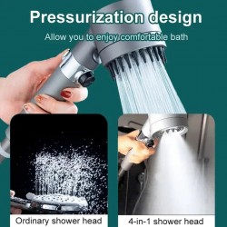 German Multifunctional Massage Shower, Handheld Shower Head with Filter, Multifunctional One-Button Adjustment Shower Head, 3