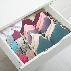 Rajima Boîte de rangement pliable pour sous-vêtements et chaussettes, boîte de rangement en tissu pour tiroirs, armoire, tables,