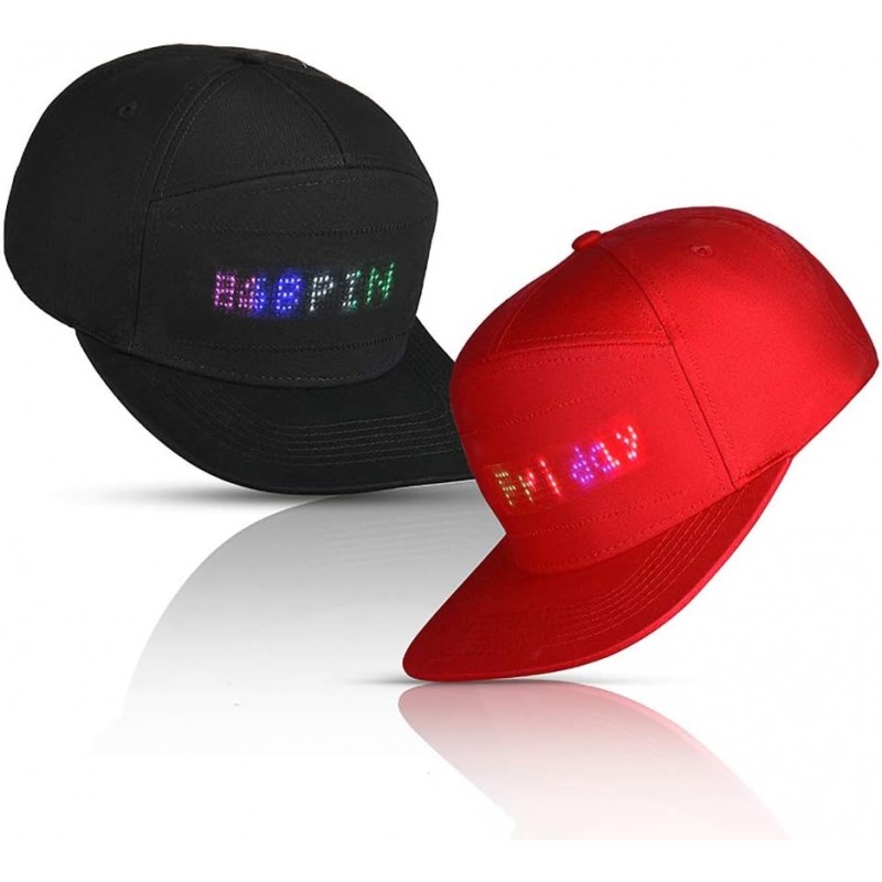 NA Casquette de baseball intelligente Bluetooth avec écran LED contrôlé par application sur téléphone portable - Pour fête,