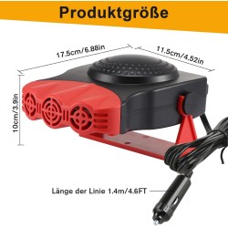 Leaflai Chauffage 12V 150W, utilisé pour Le Chauffage, Le Refroidissement, Le soufflage de la Voiture