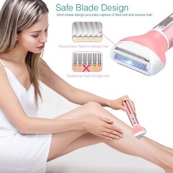 Épilation Femme | Rasoirs d'épilation - Rasoir électrique portable 4 en 1 pour femme pour les aisselles, les jambes, les bras et