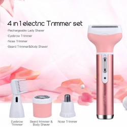 Épilation Femme | Rasoirs d'épilation - Rasoir électrique portable 4 en 1 pour femme pour les aisselles, les jambes, les bras et