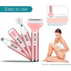 Épilation Femme | Rasoirs d'épilation - Rasoir électrique portable 4 en 1 pour femme pour les aisselles, les jambes, les bras et