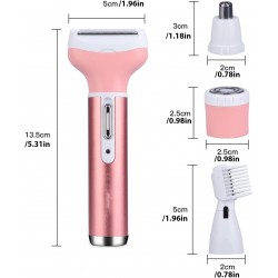 Épilation Femme | Rasoirs d'épilation - Rasoir électrique portable 4 en 1 pour femme pour les aisselles, les jambes, les bras et