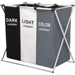 Grand panier à linge pliable