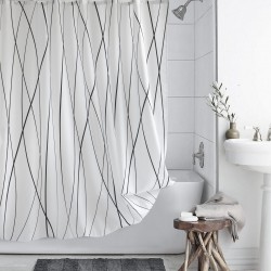 RIDEAU DE BAIN REYURES NOIRE