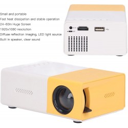 Mini Projecteur, Projecteur de Film Portable 1080p Amélioré, Projecteur Vidéo Multimédia Home Cinéma, Projecteur Extérieur Peut