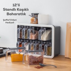 Set of 12 spice boxes