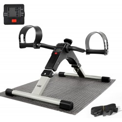 AGM Mini Vélo d'Appartement, Pédalier Pliable Pratique Léger Facile à Utiliser Ranger Pédaler Résistance Réglable écran LCD