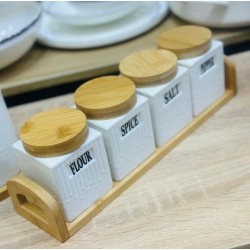 Ceramic storage jars with...
