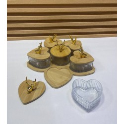 Set of glass jars with...