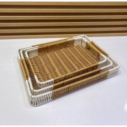 Round bamboo fruit tray,...