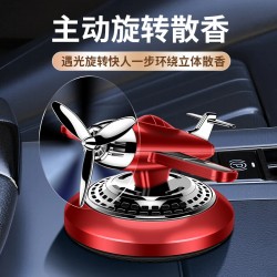 Solar-powered rotating car...