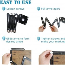 أداة مسطرة قياس متعددة الزوايا