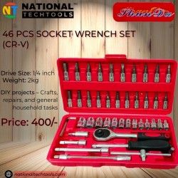 46 PCS Socket Wrench Set...
