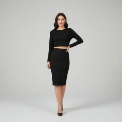 Chic Black Two-Piece Set