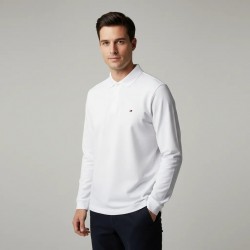 Polo Blanc Classique à...