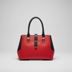 Elegant Red and Black Handbag